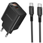 Зарядний пристрій BOROFONE BA97A Ilustre USB-C PD30W digital display + cable USB-C to USB-C Black (6941991120503) Зарядний пристрій BOROFONE BA97A Ilustre USB-C PD30W digital display + cable USB-C to USB-C Black (6941991120503)