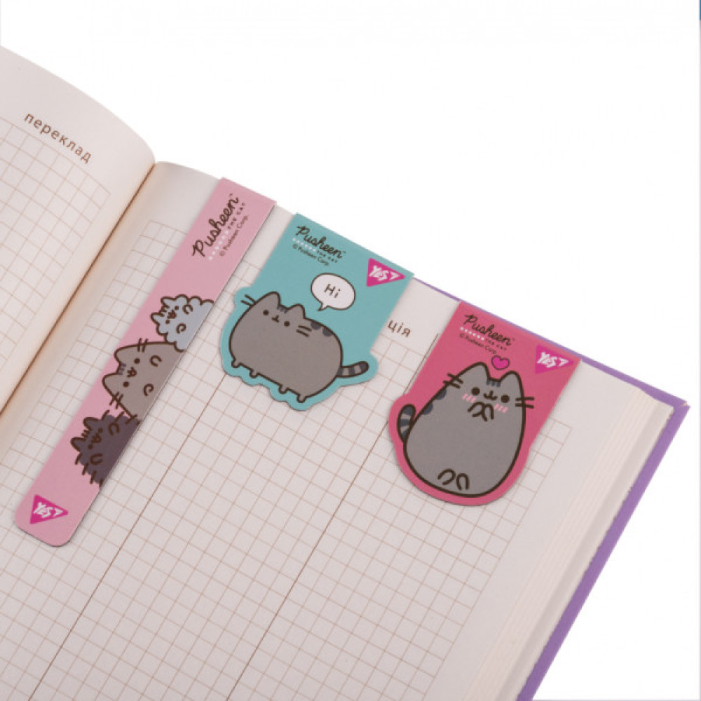 Закладки для книг Yes магнітні Pusheen 3 шт (708350)