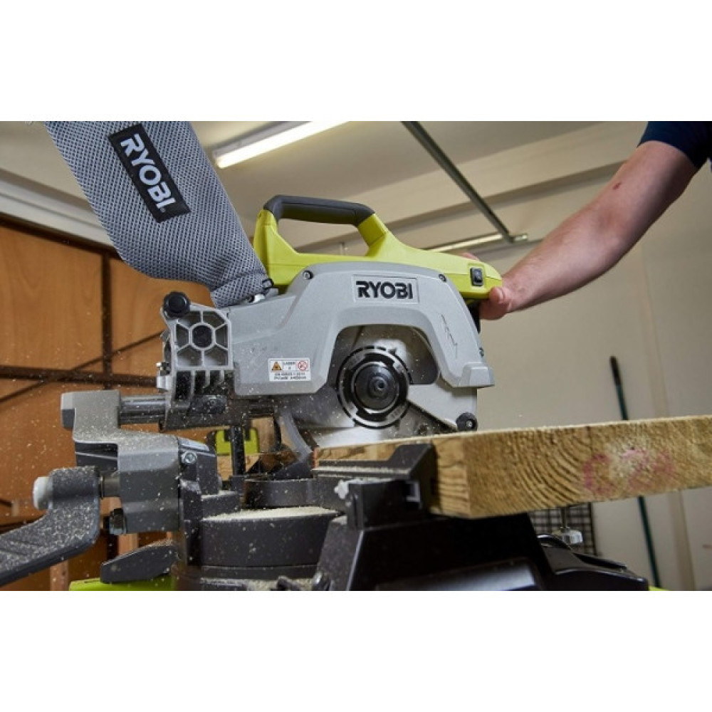 Пила торцювальна акумуляторна Ryobi ONE+ R18MS216-0 18В диск 216мм лазер 14.4кг без АКБ та ЗП