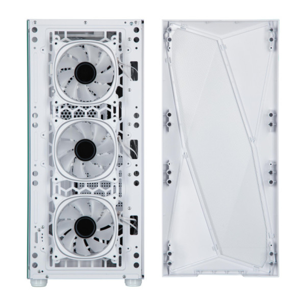 Корпус 2E GAMING Aruba G3313W, без БЖ 1xUSB3.0, 2xUSB2.0, 5x120мм ARGB, VGA 330мм, LCS ready, HUB, TG Side Panel, ATX, білий
