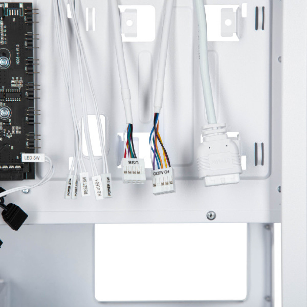 Корпус 2E GAMING Aruba G3313W, без БЖ 1xUSB3.0, 2xUSB2.0, 5x120мм ARGB, VGA 330мм, LCS ready, HUB, TG Side Panel, ATX, білий