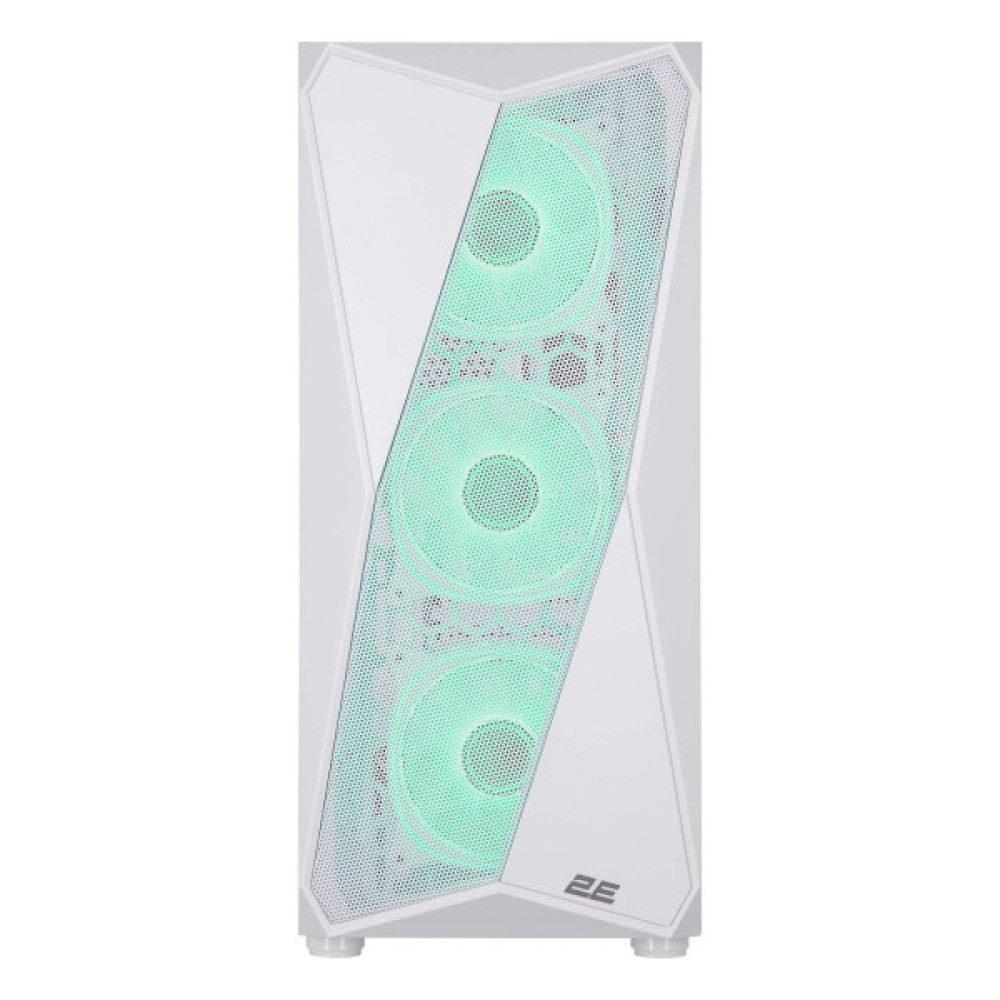 Корпус 2E GAMING Aruba G3313W, без БЖ 1xUSB3.0, 2xUSB2.0, 5x120мм ARGB, VGA 330мм, LCS ready, HUB, TG Side Panel, ATX, білий