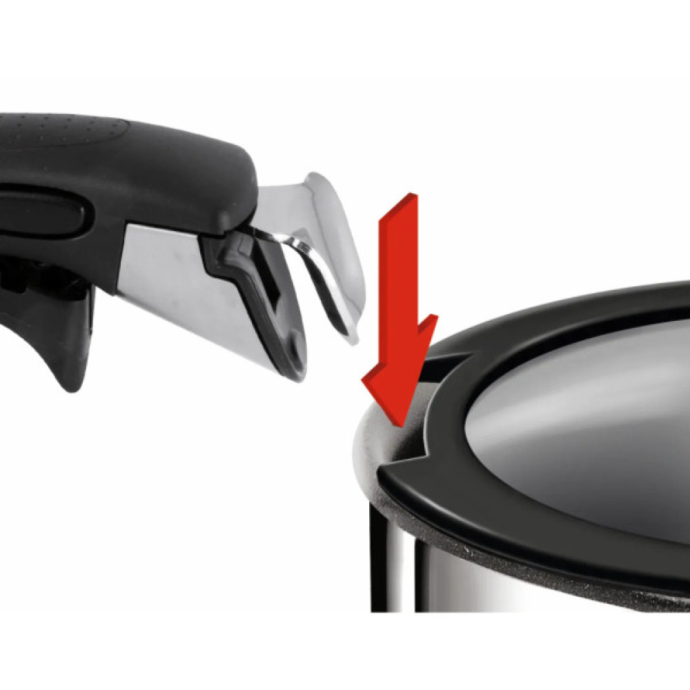 Кришка для посуду Tefal Ingenio 28см, скло, силікон, прозоро-чорний (L9846753)