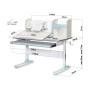 Парта Mealux Vancouver Multicolor Blue з полицею (BD-620 W/G MC+BL с полкой) Парта Mealux Vancouver Multicolor Blue з полицею (BD-620 W/G MC+BL с полкой)