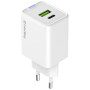 Зарядний пристрій ColorWay C101E GaN Mini 45W PD PPS USB-C + USB-A QC4.0 white (CW-CHS060PD-WT) Зарядний пристрій ColorWay C101E GaN Mini 45W PD PPS USB-C + USB-A QC4.0 white (CW-CHS060PD-WT)