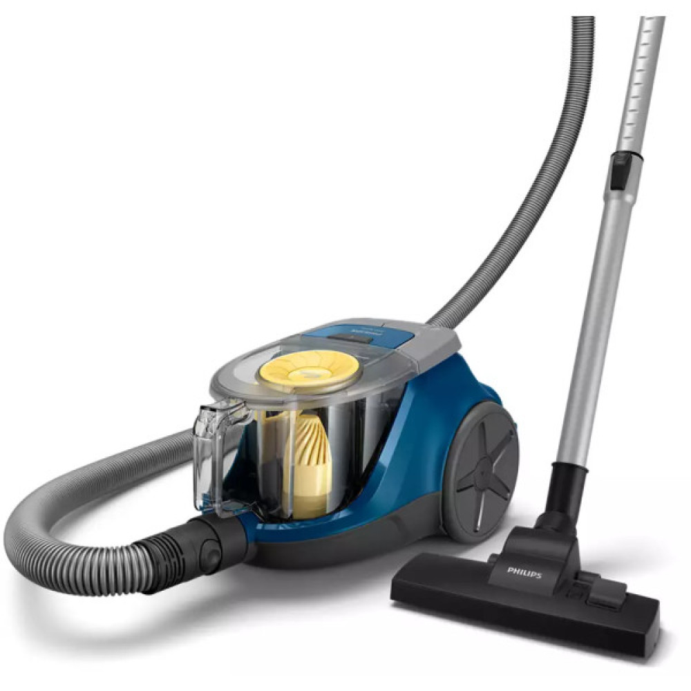 Пилосос Philips контейнерний 2000 series, 850Вт, конт пил -1,3л, мікрофібра, синьо-жовтий