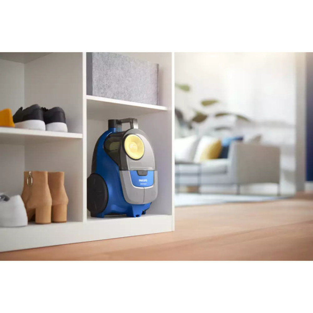 Пилосос Philips контейнерний 2000 series, 850Вт, конт пил -1,3л, мікрофібра, синьо-жовтий