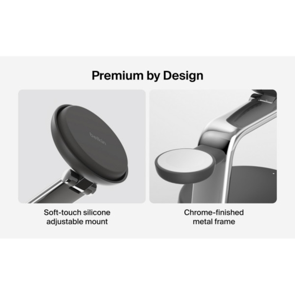 Зарядний пристрій Belkin UltraCharge Pro Wireless 3-in-1 25W charcoal (WIZ040KQCH)