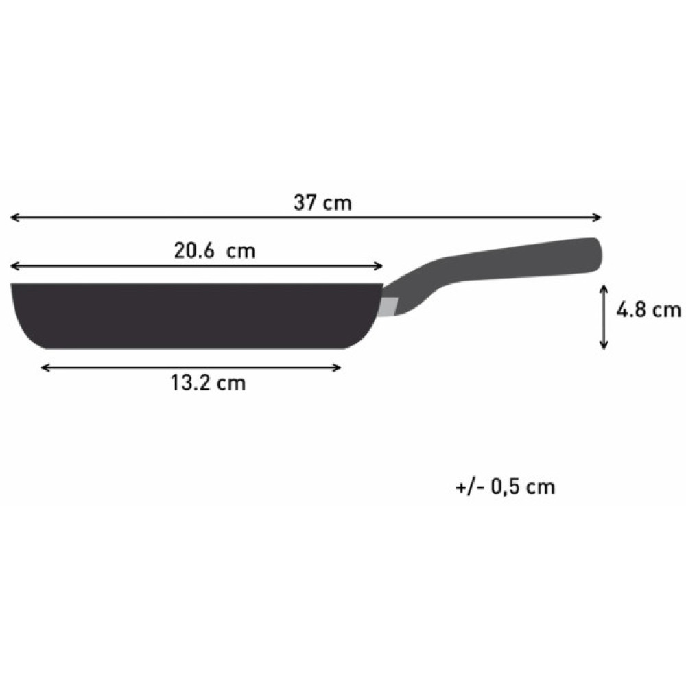 Сковорода Tefal Hard Stone 20 см, алюміній, бакеліт, сірий (D4560253)