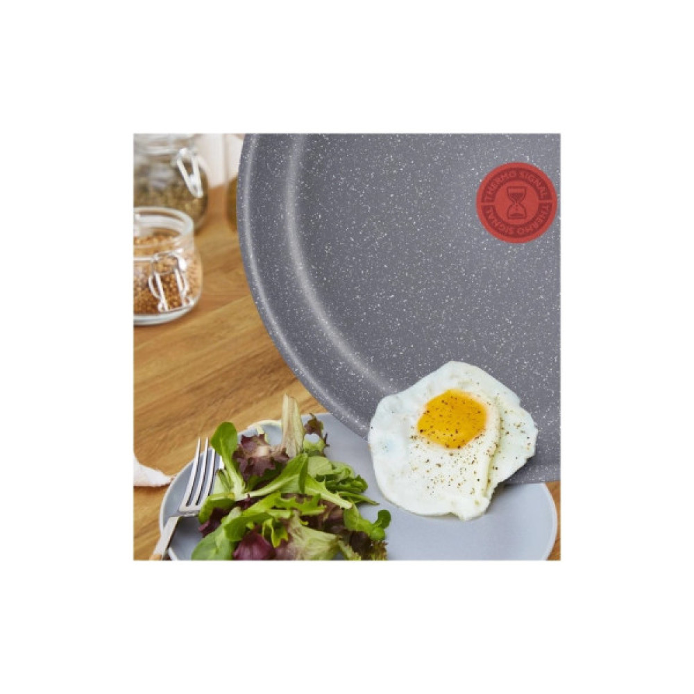 Сковорода Tefal Hard Stone 20 см, алюміній, бакеліт, сірий (D4560253)