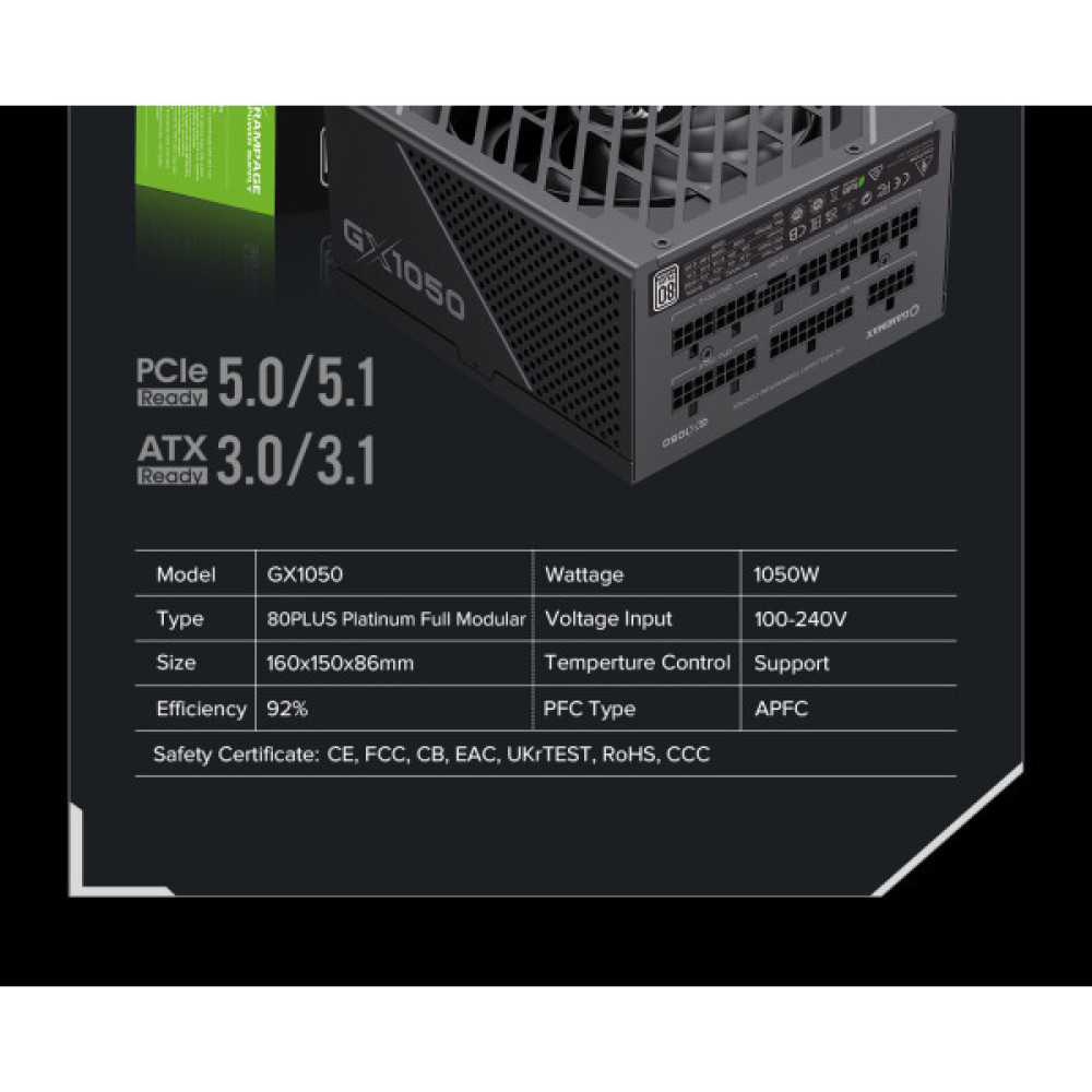 GAMEMAX GX-1050 PRO BK(ATX3.1PCIe5.1)