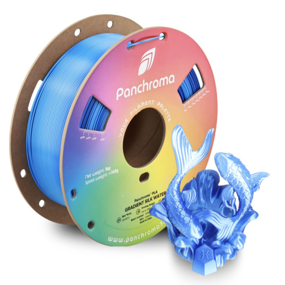 Пластик для 3D-принтера Polymaker PLA PANCHROMA GRADIENT 1,75mm 1kg SILK WATER (CA03036)
