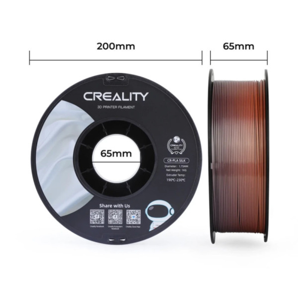 Пластик для 3D-принтера Creality PLA silky shine 1кг, 1.75мм, rainbow (3301120003)