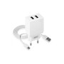 Зарядний пристрій XO L75 2USB/2.4A + MicroUSB White (XO-L75-M) Зарядний пристрій XO L75 2USB/2.4A + MicroUSB White (XO-L75-M)