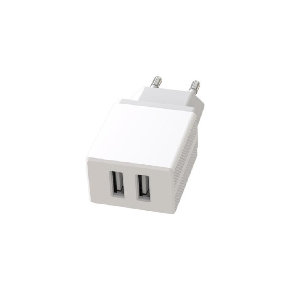 Зарядний пристрій XO L75 2USB/2.4A + MicroUSB White (XO-L75-M)