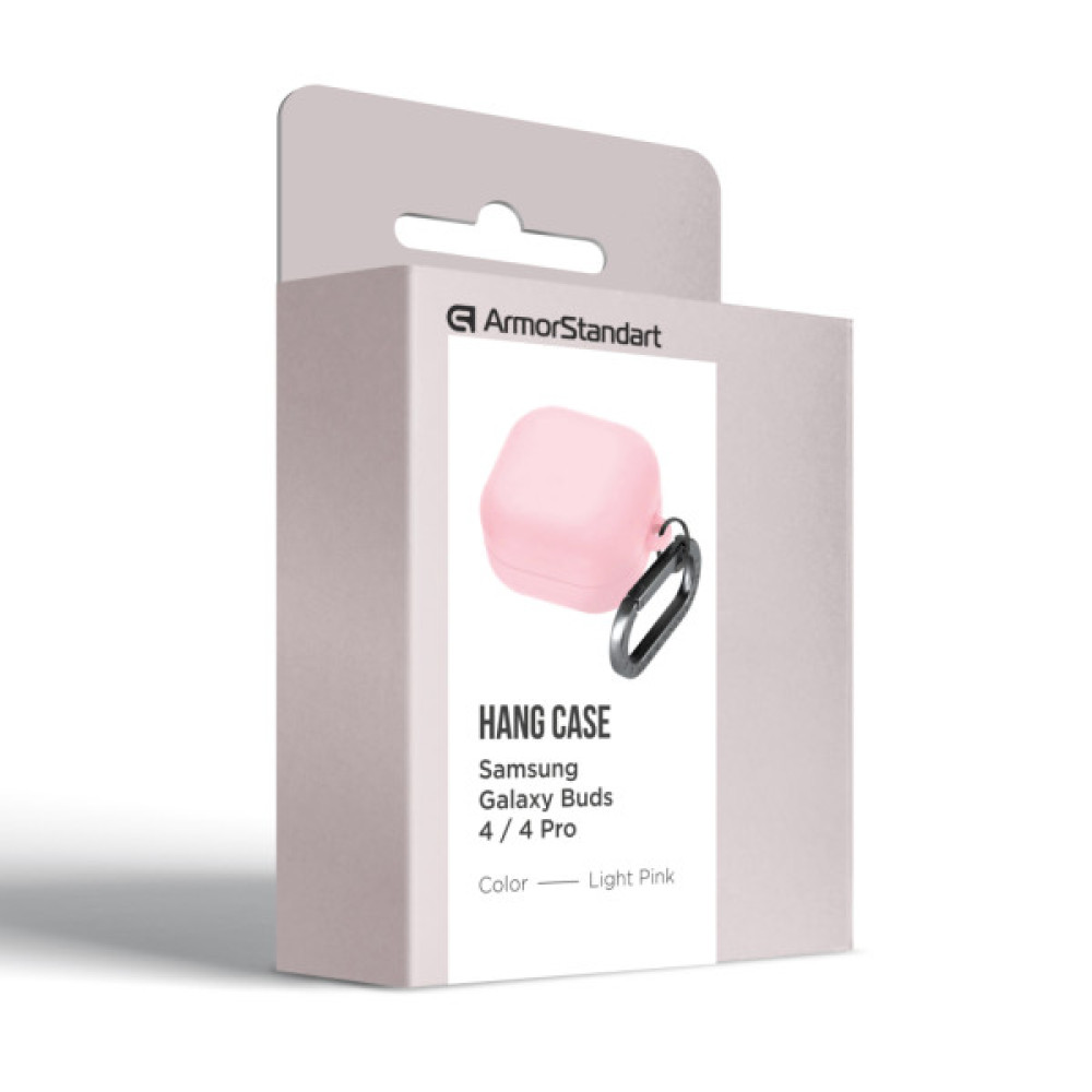 Чохол для навушників Armorstandart Hang Case For Samsung Galaxy Buds 4/4 Pro Light Pink (ARM90921)