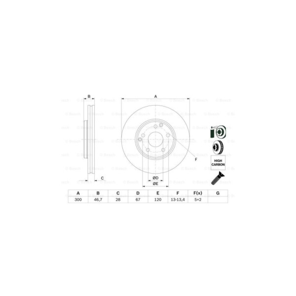 Гальмівний диск Bosch 0 986 478 876