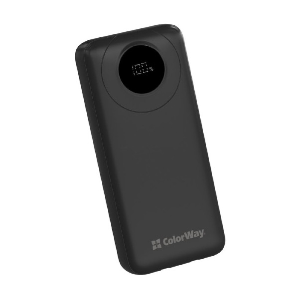 Батарея універсальна ColorWay 20 000 mAh EnergyPlus PD/18W, QC3.0/22.5W, Black (CW-PB200LPB4BK-PDD)