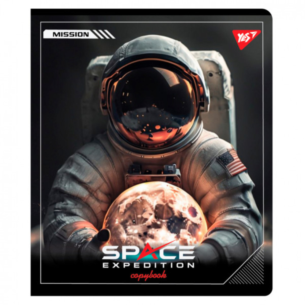 Зошит Yes Space expedition А5 24 аркушів клітинка (767540)