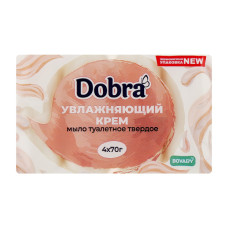 Тверде мило Dobra Зволожуючий крем 4 x 70 г (4820195504154) Тверде мило Dobra Зволожуючий крем 4 x 70 г (4820195504154)