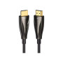 Кабель мультимедійний HDMI to HDMI 30.0m V2.0 Optical 4K 60Hz 18Gbps Dolby 7.1 PVC Black Zinc Alloy VENTION (ALABT)