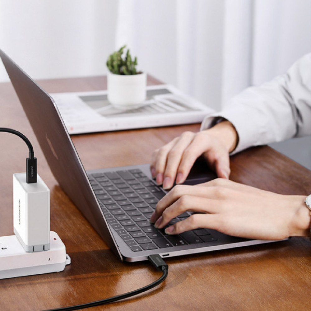 Дата кабель USB-C to USB-C 0.8m USB 4.0 THUNDERBOLTUS501 8K40Gbps Black Ugreen (30389)