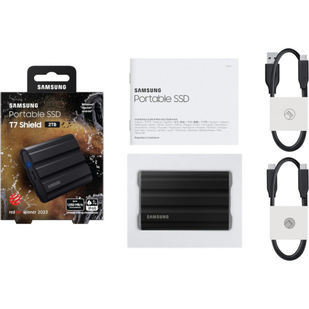 Портативний SSD Samsung 1TB USB 3.2 Gen 2 Type-C T7 Shield