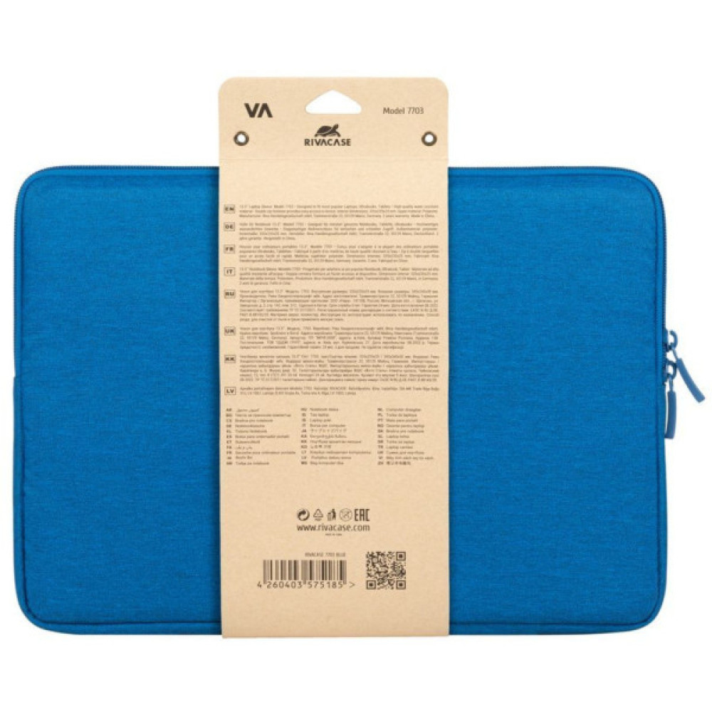 Чохол до ноутбука RivaCase 13.3" 7703 Suzuka Azure Blue (7703Azure Blue)