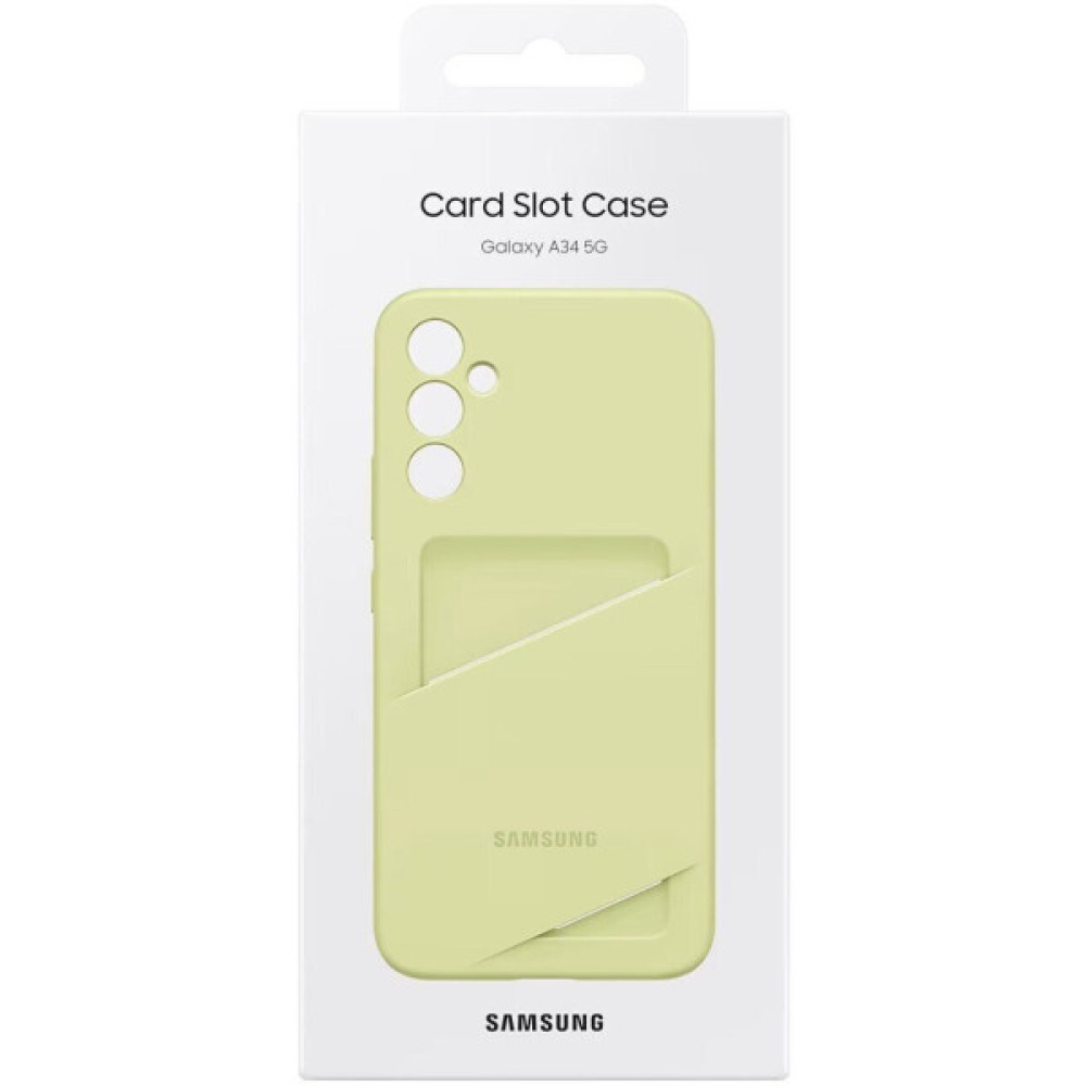Чохол до мобільного телефона Samsung A34 Card Slot Case Lime (EF-OA346TGEGRU)