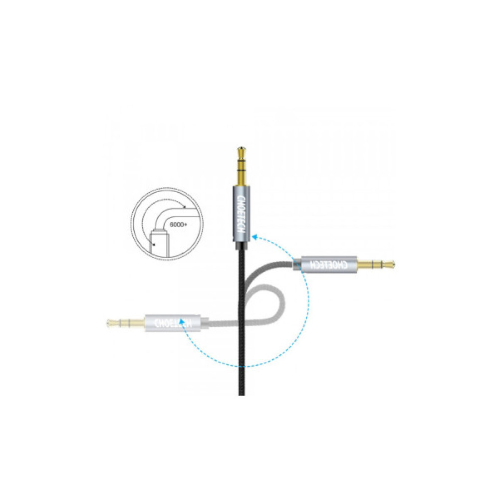 Кабель мультимедійний 3.5mm M to 3.5mm M 1.2m Choetech (AUX002)