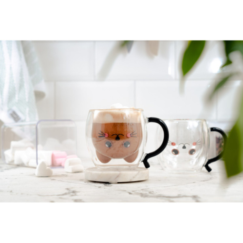 Набір чашок Ardesto Animals BAR 250 мл 2 шт прозорий (AR2625BAR)