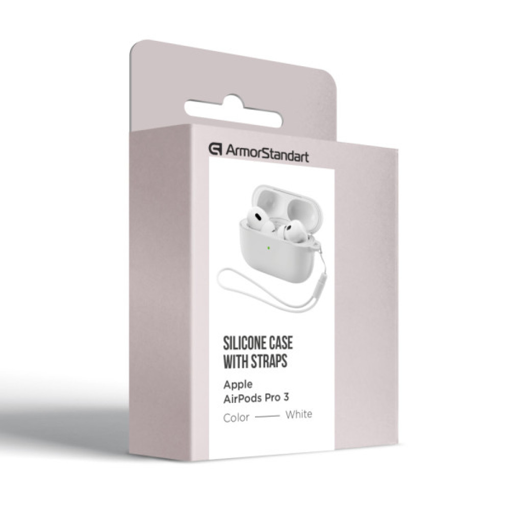 Чохол для навушників Armorstandart Silicone Case для Apple Airpods Pro 3 White (ARM88301)