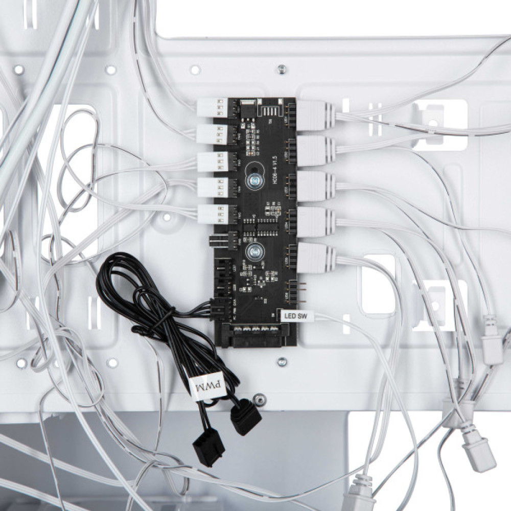 Корпус 2E GAMING Aruba G3313W, без БЖ 1xUSB3.0, 2xUSB2.0, 5x120мм ARGB, VGA 330мм, LCS ready, HUB, TG Side Panel, ATX, білий