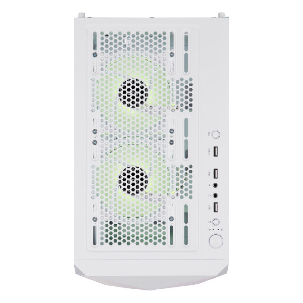 Корпус 2E GAMING Aruba G3313W, без БЖ 1xUSB3.0, 2xUSB2.0, 5x120мм ARGB, VGA 330мм, LCS ready, HUB, TG Side Panel, ATX, білий