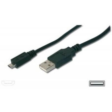 Дата кабель Micro USB2.0, type B, 1.8m Digitus (AK-300110-018-S)