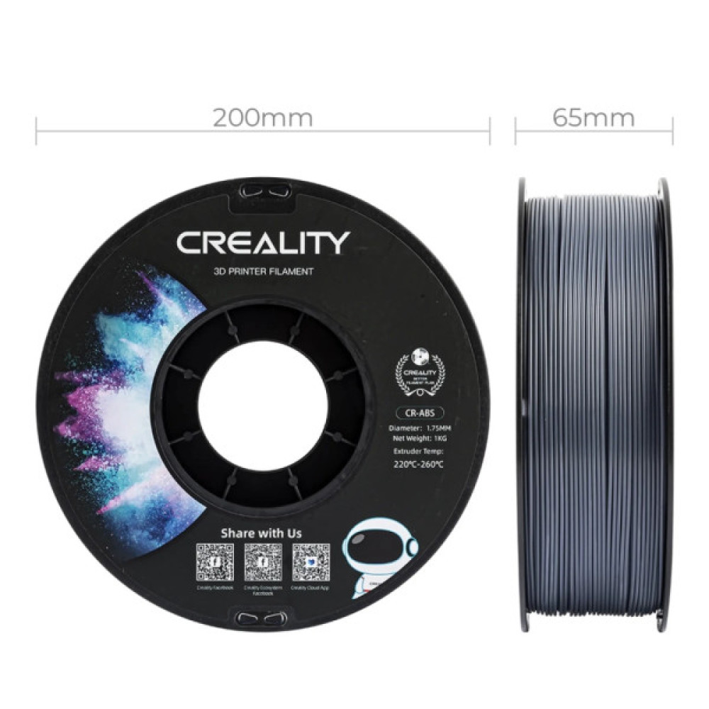 Пластик для 3D-принтера Creality ABS 1кг, 1.75мм, gray (3301020034)
