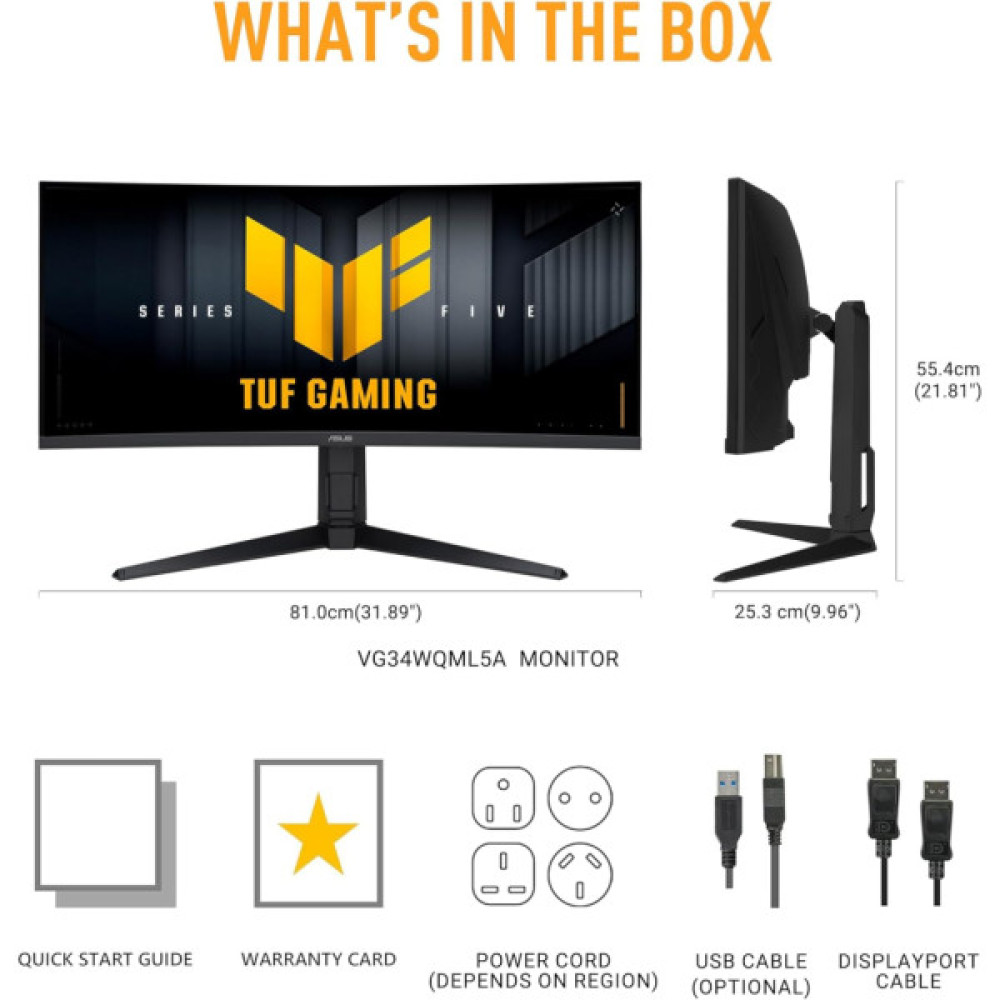Монітор ASUS TUF Gaming VG34WQL5A (90LM0CI1-B01171)