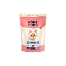 Сухий корм для кішок Home Food With sensitive digestion з ягням та лососем 1.6 кг (4820235020224)