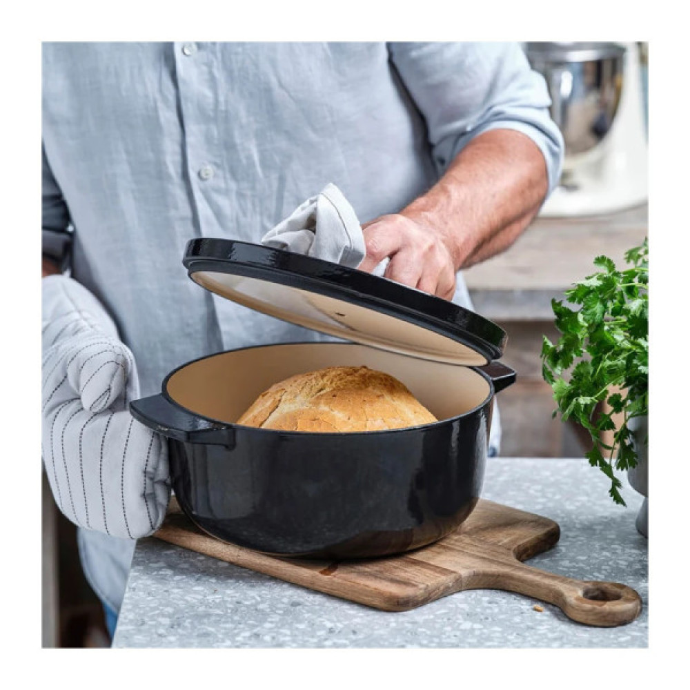 Каструля KitchenAid чавунна з кришкою 3,3 л Чорна (CC006058-001)