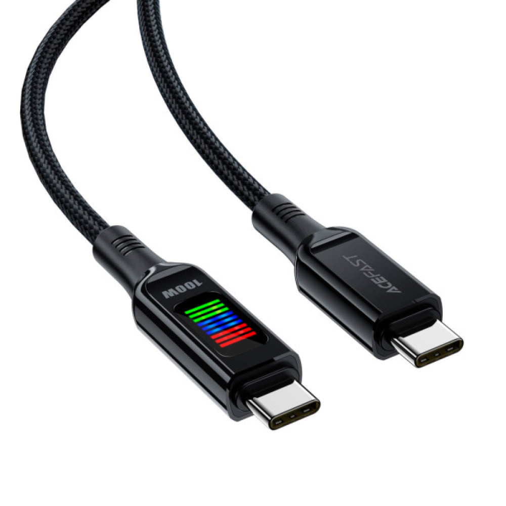 Дата кабель USB-C to USB-C 1.2m 100W with display C7-03 Acefast (6974316282778)