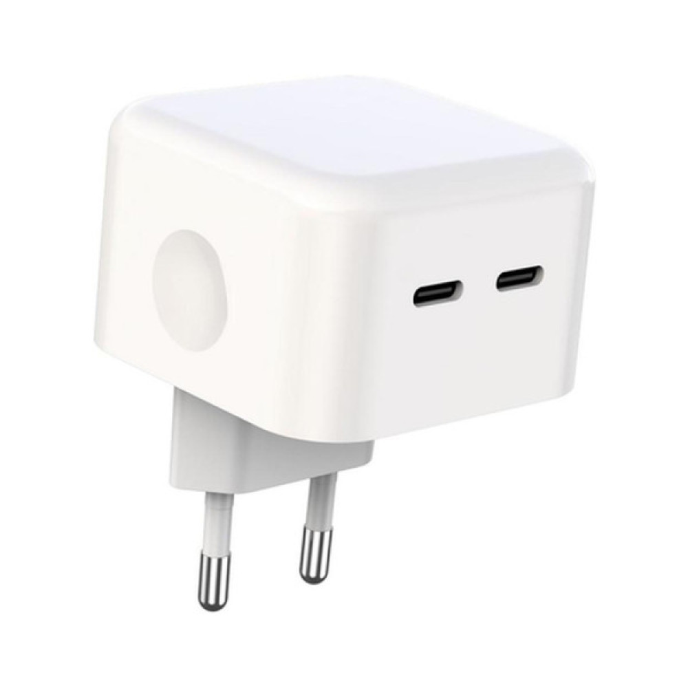 Зарядний пристрій XO L102 2xUSB-C PD35W White (L102.white)