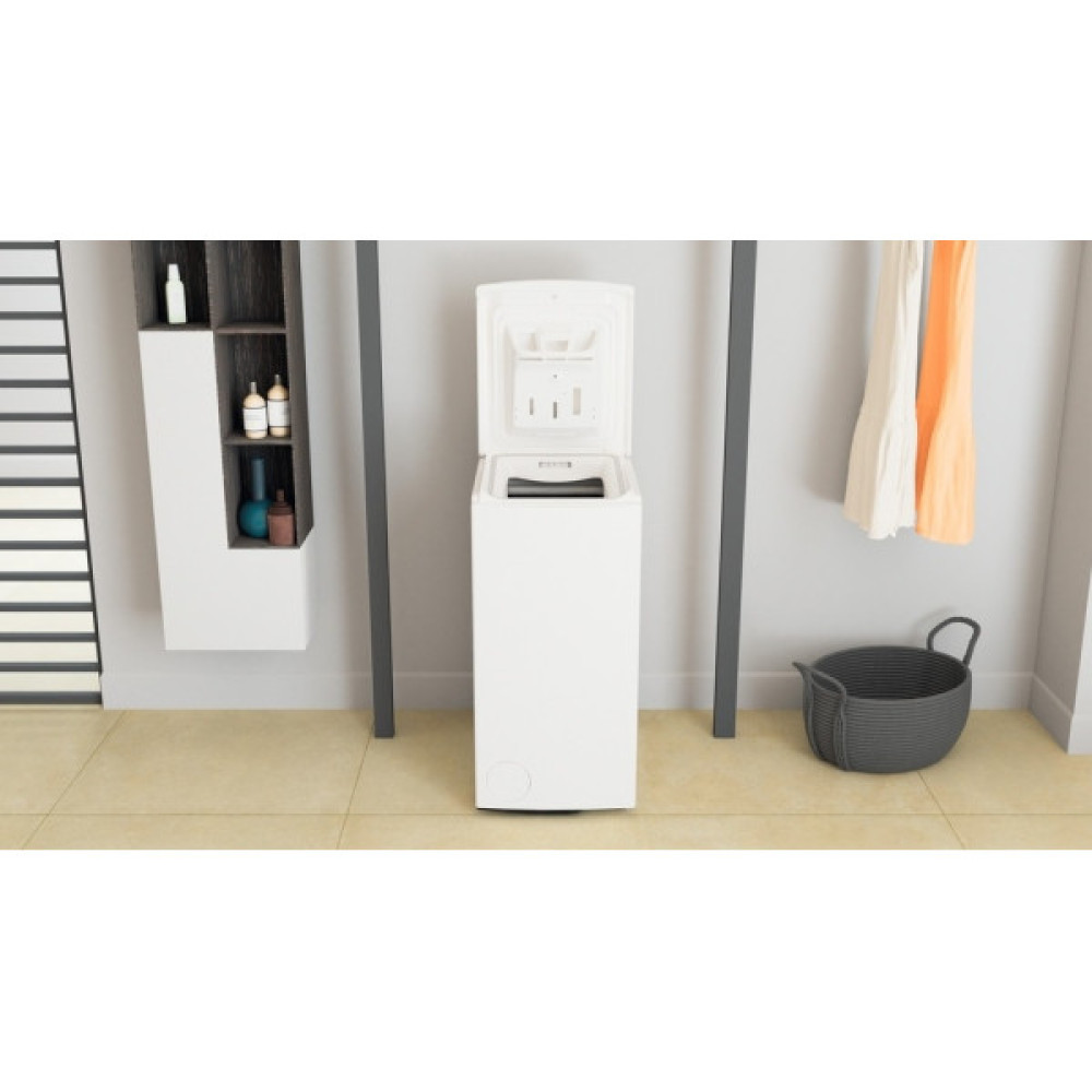 Пральна машина Whirlpool вертикальна, 6кг, 1200, B, 60см, дисплей, інвертор, білий