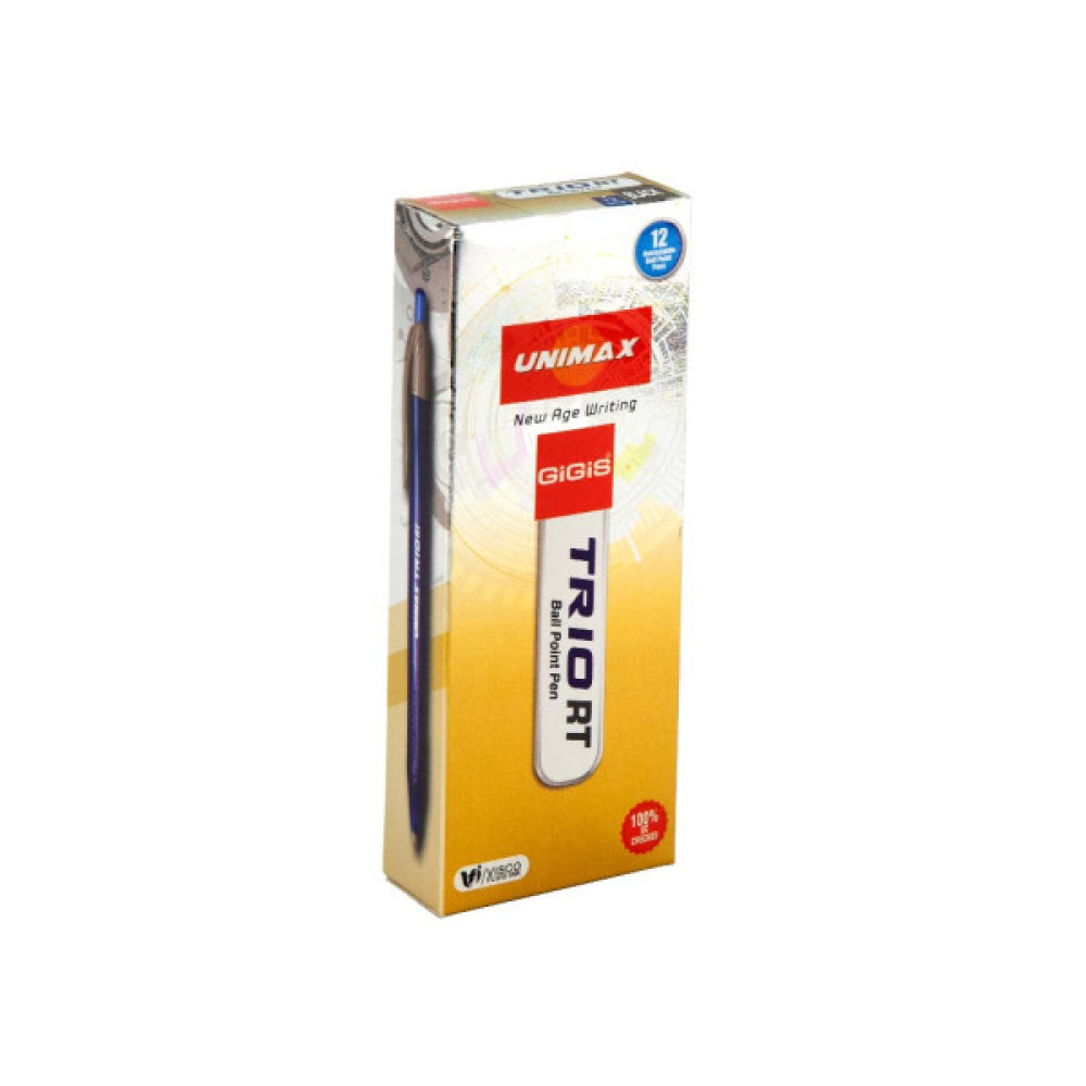 Ручка кулькова Unimax автоматична Trio RT, чорна (UX-109-01)