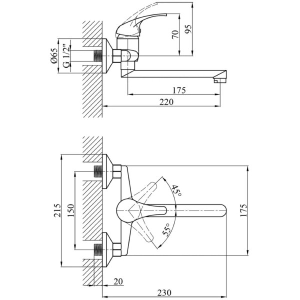 Змішувач Agua Leon-C040 (CV014923)