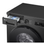 Пральна машина LG фронтальна, 9кг, 1400, A, 55см, дисплей, пара, інвертор, чорний