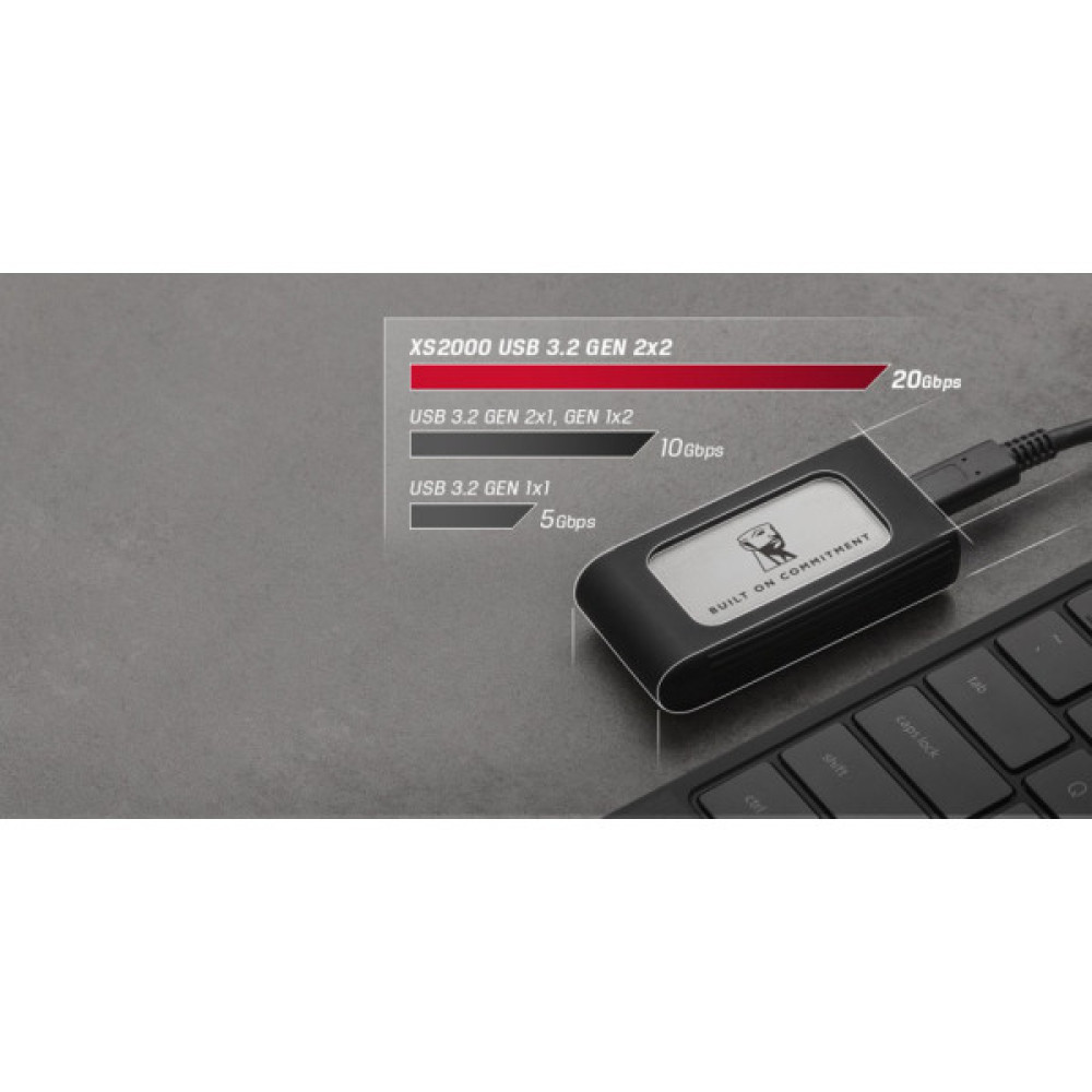 Накопичувач SSD USB Type-C 500GB XS2000 Kingston (SXS2000/500GA)