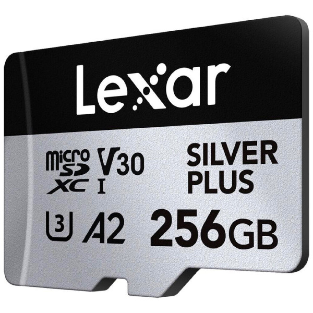Карта пам'яті Lexar 256GB microSDXC class 10 UHS-I U3 V30 A2 Professional Silver (LMSSIPL256G-BNANG)