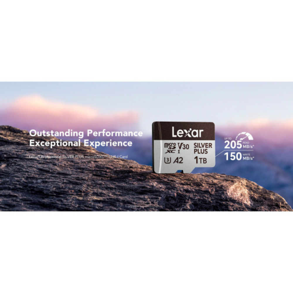 Карта пам'яті Lexar 256GB microSDXC class 10 UHS-I U3 V30 A2 Professional Silver (LMSSIPL256G-BNANG)