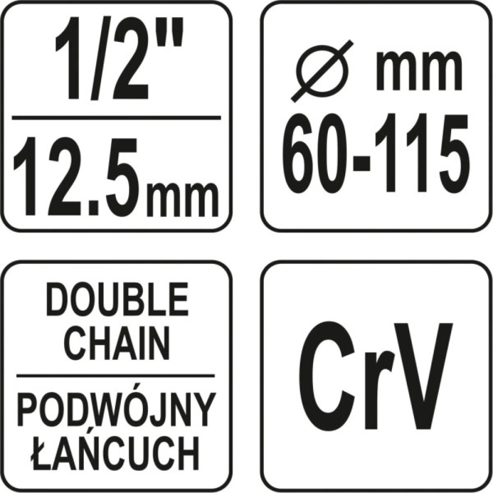 Автомобільний зйомник Yato масляного фільтру 50-120 мм (YT-08253)