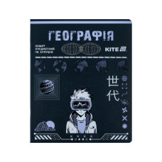 Зошит Kite предметний Cyber 48 аркуші, клітинка, географія (K25-240-25)